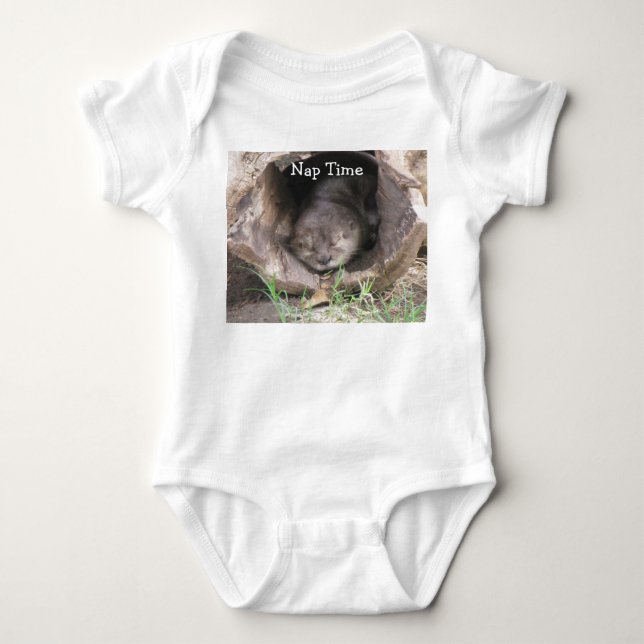 Otter-Nickerchen machende Baby-Ausstattung Baby Strampler (Vorderseite)