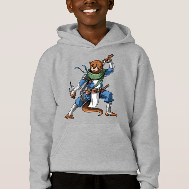 Otter Ninja Samurai Hoodie (Vorderseite)
