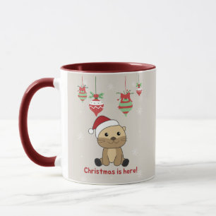 Otter Noël Neige Animaux d'hiver Otter Mug