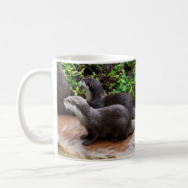 Otter, Otter, Mug De Café Blanc (Gauche)