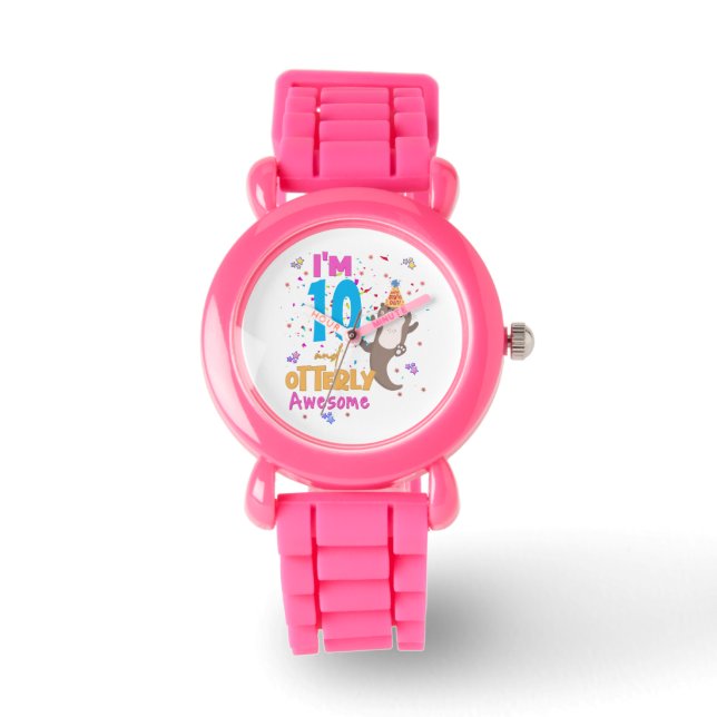 Otter Otterly Phantastisch Birthday Girl Armbanduhr (Vorderseite)