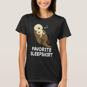 Otter Otters Nickerchen Schlafsleep Pajama Pajamas T-Shirt