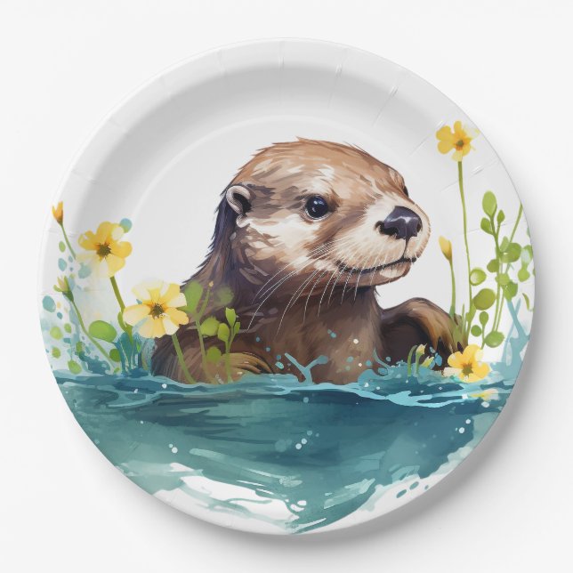 Otter Pappteller (Vorderseite)