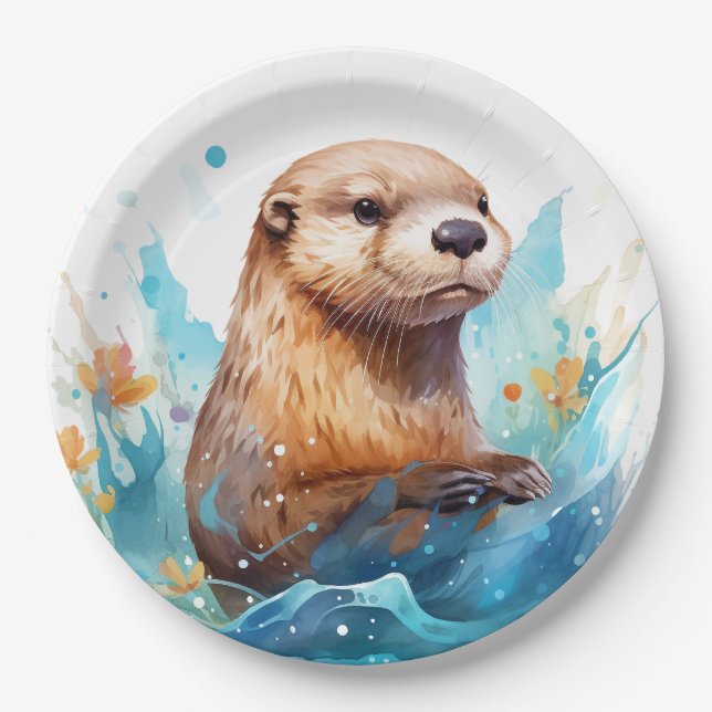 Otter Pappteller (Vorderseite)