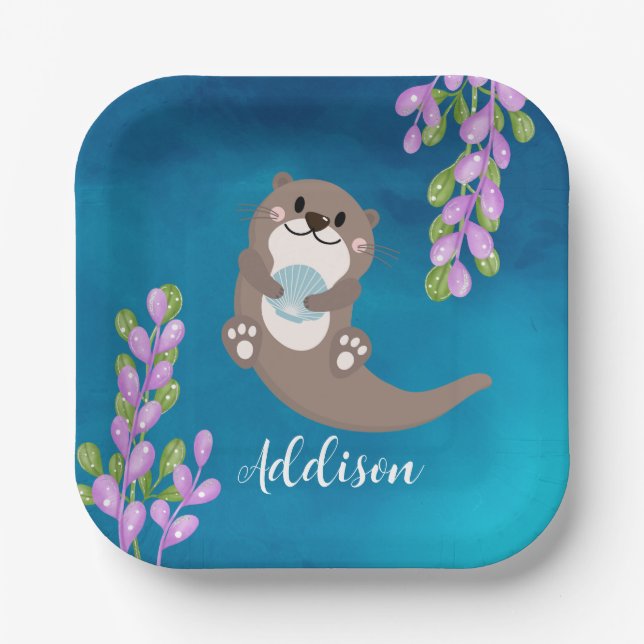 Otter-Party-Papierplatte Pappteller (Vorderseite)