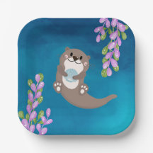 Otter-Party-Papierplatte