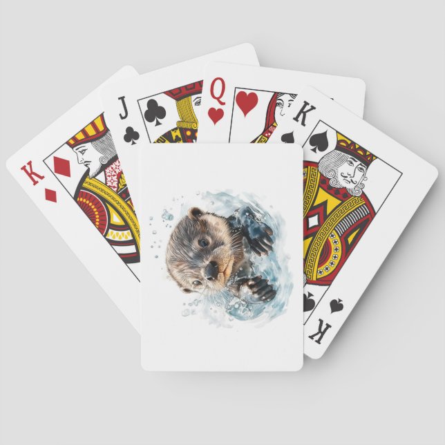 Otter Playing Cards Spielkarten (Rückseite)
