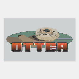 OTTER-Rechteck-Aufkleber Rechteckiger Aufkleber