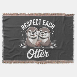 Otter Respect Each Other Funny  Decke