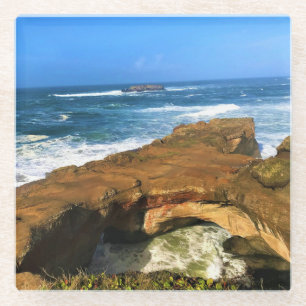 Otter Rock at Devil's Punchbowl Staat Park, Oregon Glasuntersetzer