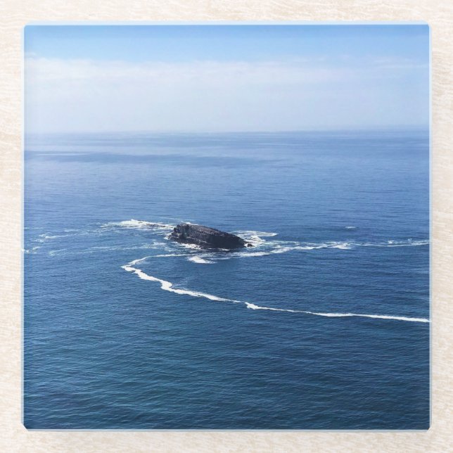 Otter Rock, Cape Foulweather, Newport, Oregon Glasuntersetzer (Vorderseite)