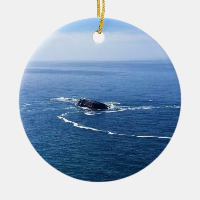 Otter Rock, Cape Foulweather, Newport, Oregon Keramik Ornament (Vorne)