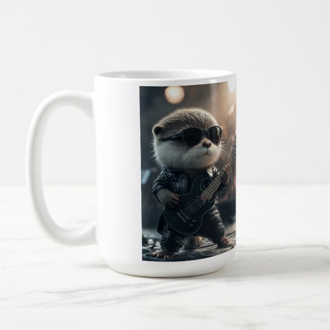 Otter Rock Star Sunglass Gitarre Spielen Tasse (Links)