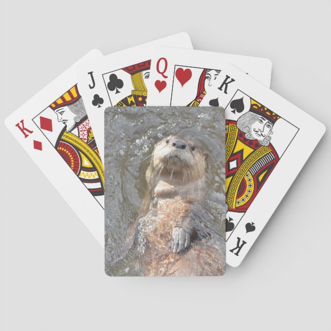 Otter-Rückseiten-Floss Spielkarten (Rückseite)