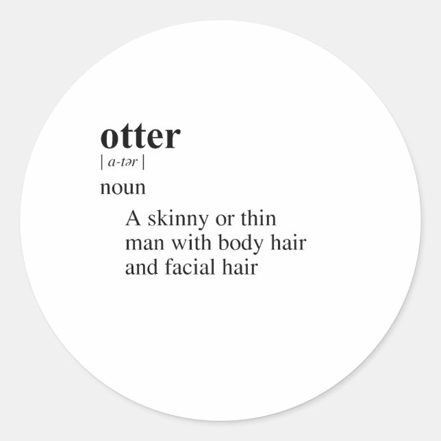 OTTER RUNDER AUFKLEBER (Vorderseite)