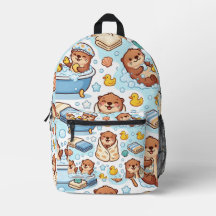 Otter-Schaumbad-Rucksack – Süßes gemütliches Muste