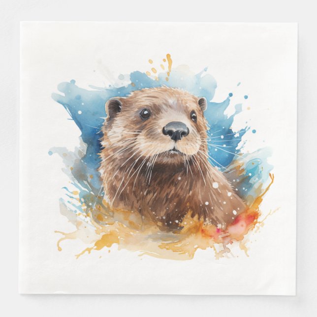 Otter Serviette (Vorderseite)