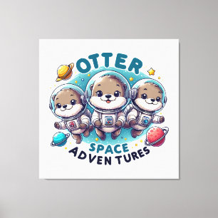 Otter Space Abenteuer Leinwanddruck
