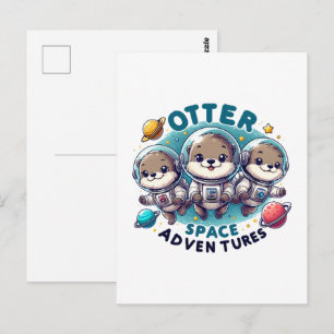 Otter Space Abenteuer Postkarte