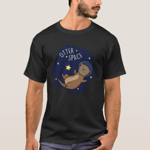 Otter Space Funny Astronaut Otter Puff T-Shirt
