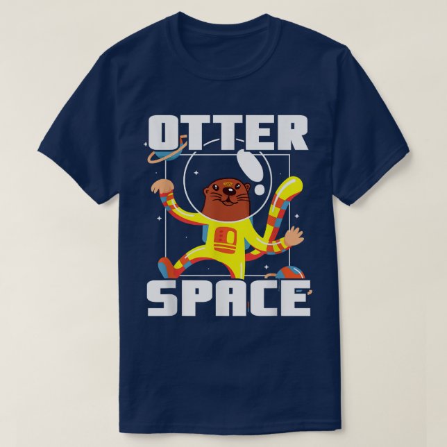 Otter Space Musteline Science Space Fan 1543 T-Shirt (Design vorne)