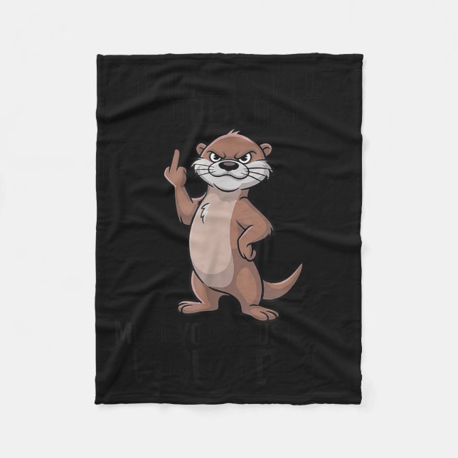 Otter Twinkle Little Snitch Mind Your Business Nos Fleecedecke (Vorderseite)
