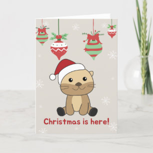 Otter Weihnachten Schnee Wintertiere Otter Feierta