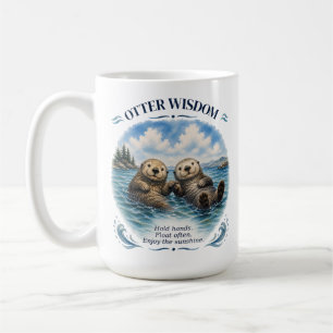 Otter-Weisheit-Wasserfarbe Inspirierend Kaffeetasse