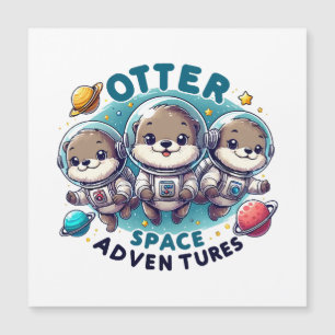 Otter Weltraum Abenteuer Magnetkarte