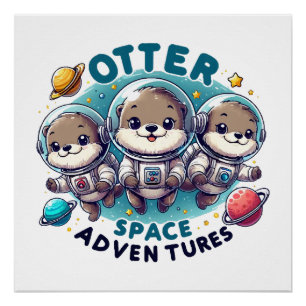 Otter Weltraum-Abenteuer Poster