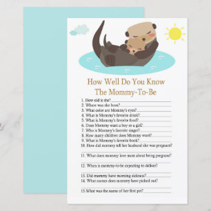 Otter wie gut Sie wissen, Baby-Dusche-Spiel