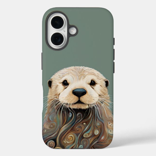 Otter Wildlife iPhone 16 Hülle (Rückseite)