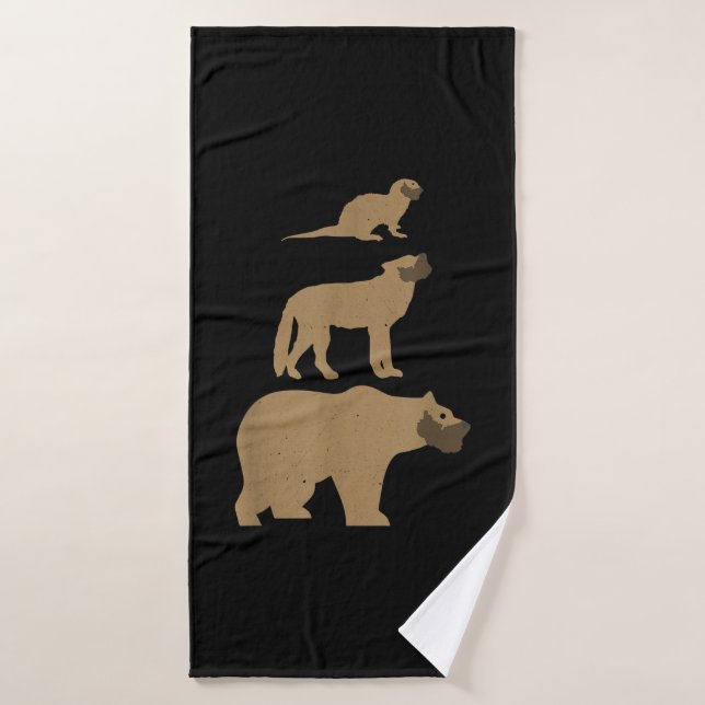 Otter Wolf Bear argot gay| Drôle cadeau (Serviette de bain)