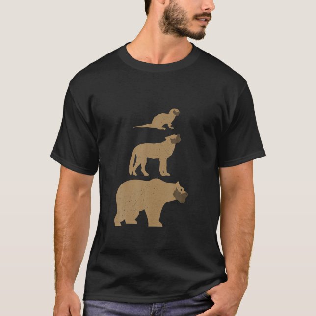 Otter Wolf Bear Gay Slang LGBT Pride T-Shirt (Vorderseite)