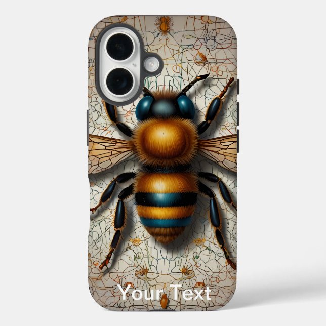 OtterBox-Bienendesign iPhone 16 Hülle (Rückseite)