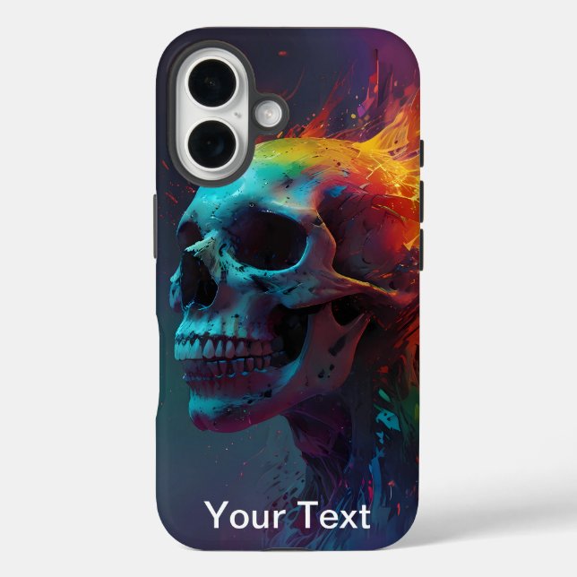Otterbox Inferno Zombie Skull Höllenflame iPhone 16 Hülle (Rückseite)