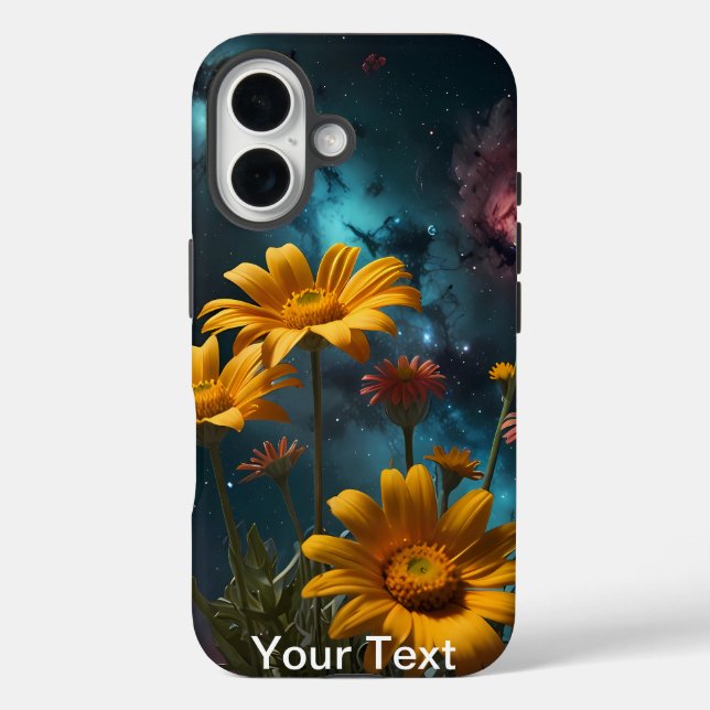 Otterbox Space Blume bläst Natur und Wildnis iPhone 16 Hülle (Rückseite)