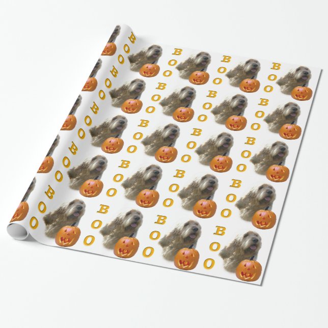 Otterhound Halloween BOO Geschenkpapier (Ungerollt)