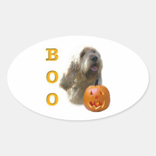 Otterhound Halloween BOO Ovaler Aufkleber