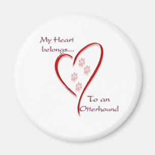 Otterhound Heart Belongs Magnet