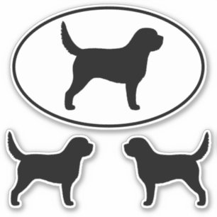 Otterhound Hunde Silhouetten Vinyl Sticker Set