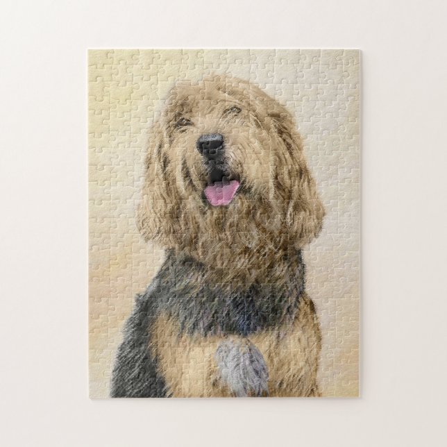 Otterhound-Malerei - Niedliche Original Hunde-Kuns (Vertikal)