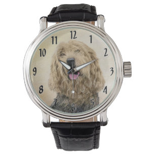 Otterhound-Malerei - Niedliche Original Hunde-Kuns Armbanduhr