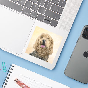 Otterhound-Malerei - Niedliche Original Hunde-Kuns Aufkleber