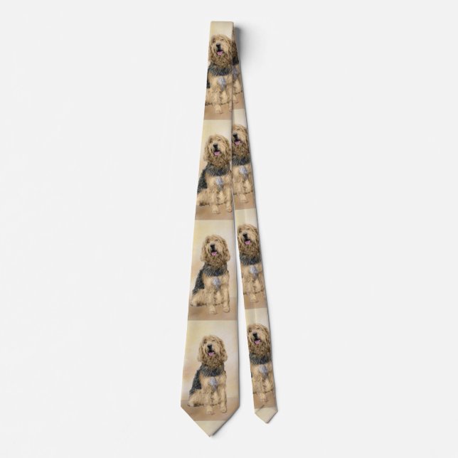 Otterhound-Malerei - Niedliche Original Hunde-Kuns Krawatte (Vorderseite)