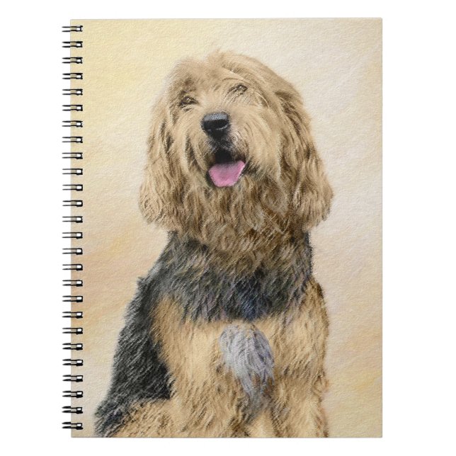Otterhound-Malerei - Niedliche Original Hunde-Kuns Notizblock (Vorderseite)
