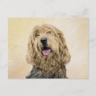 Otterhound-Malerei - Niedliche Original Hunde-Kuns Postkarte