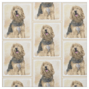 Otterhound-Malerei - Niedliche Original Hunde-Kuns Stoff