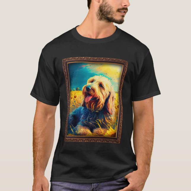 Otterhound Malerei Sonnenblumen Blume Mama Frauen  T-Shirt (Vorderseite)