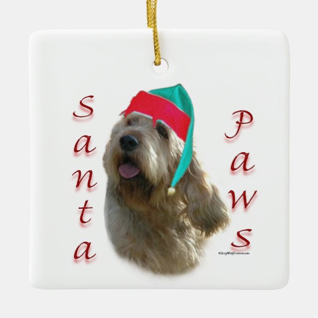 Otterhound Santa Paws Keramikornament (Vorderseite)